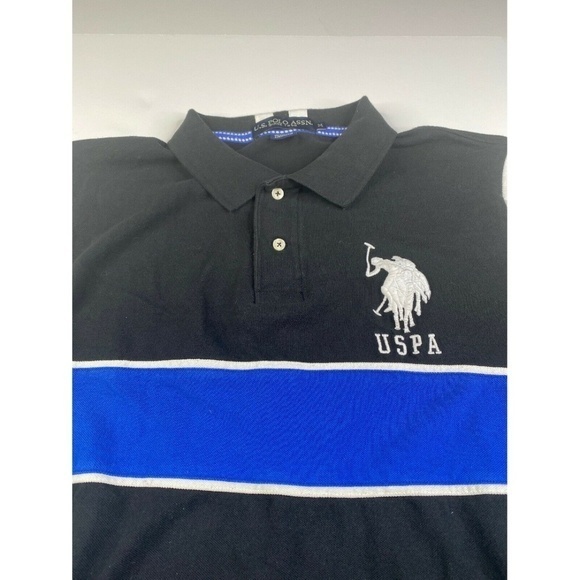 Mens Embroidered USPA Polo Shirt Large Pony - Picture 2 of 8